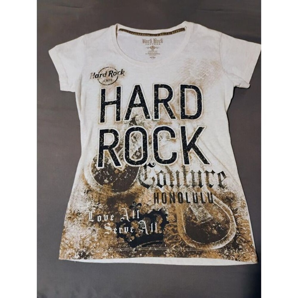 Hard Rock Cafe Couture Tee T-Shirt Honolulu Juniors Size M